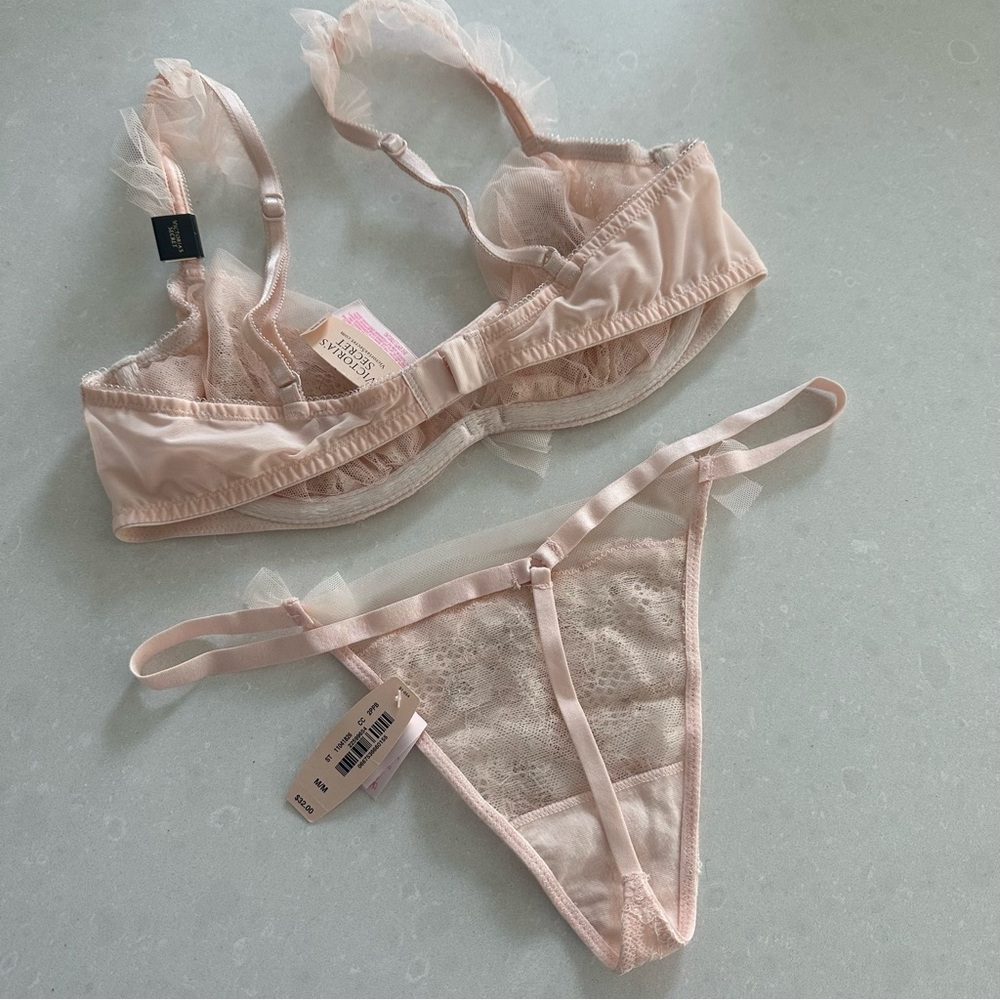 Victoria's Secret Dream Angels Fashion Show 2014 Beaded Bra 34C & Thong M Set - Picture 13 of 14